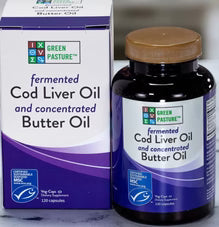 GREEN PASTURE BUTTER OIL/FERMENTED COD LIVER OIL BLEND - 120 CAPSULES