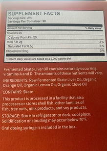 GREEN PASTURE FERMENTED SKATE LIVER OIL, SPICY ORANGE LIQUID